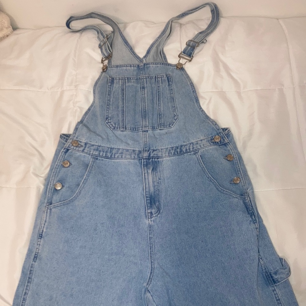 Light Washed Denim Overalls